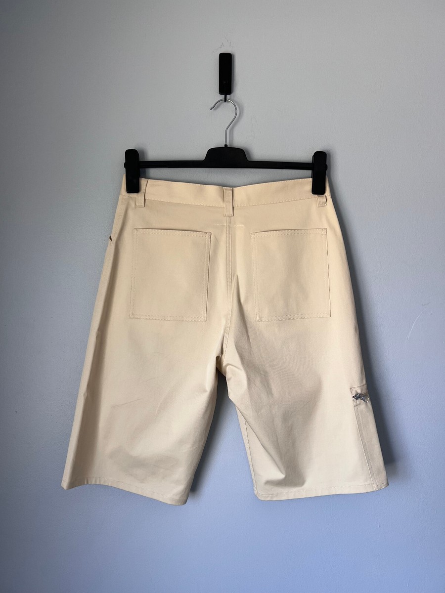 MM6 Maison Margiela Skater Canvas Cargo Shorts - Size 48 - Cream