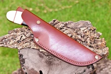9" INCHES CUSTOM HANDMADE PURE COW LEATHER SHEATH FOR FIXED BLADE KNIFE 2749