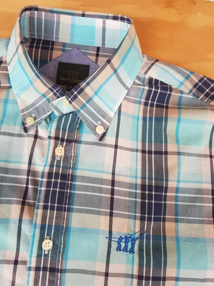 Camicia Henry Cotton s 39 a quadri eBay
