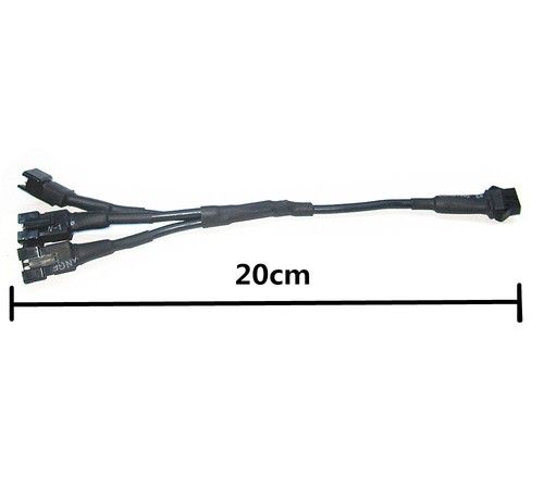 3 Ways Motorcycle Add-On Power Harness 1 Female Connector To 3 Male Connectors - Imagen 2 de 7