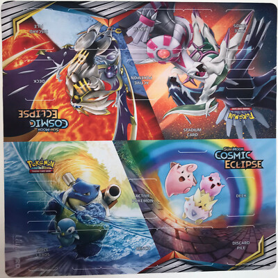 Pokemon COSMIC ECLIPSE Double Playmat 2-player Ultra Pro Arceus Blastoise New
