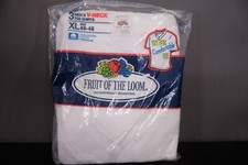 Size XL Vintage 90s Men  s Fruit Of The Loom White V-Neck T-Shirt 3 Pack USA 1992