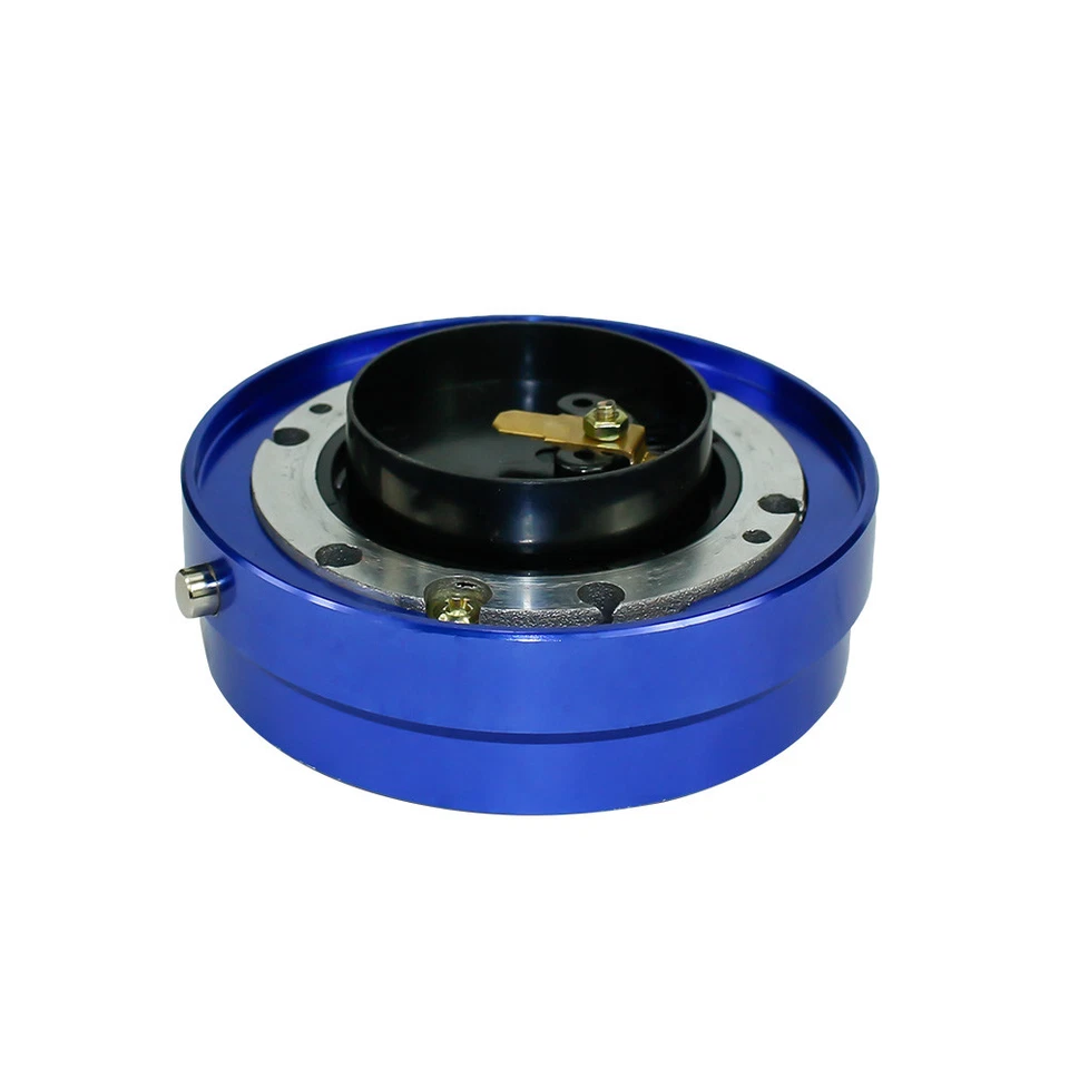 Adaptador de buje de liberación rápida universal para volante de coche kit Snap Off Boss azul Foto 4 de 4