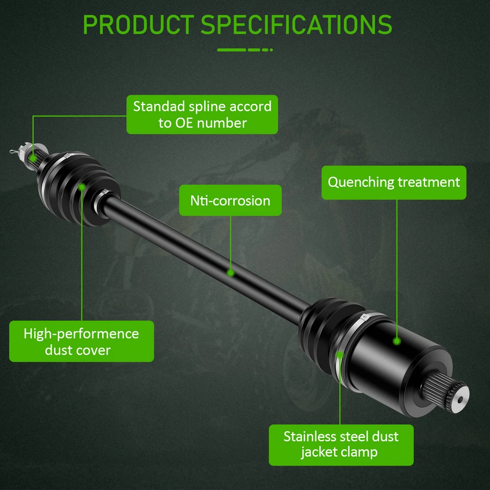 Par eje trasero izquierdo derecho para Polaris RZR XP1000 2014-2019 2016 2017 CV Foto 2 de 4