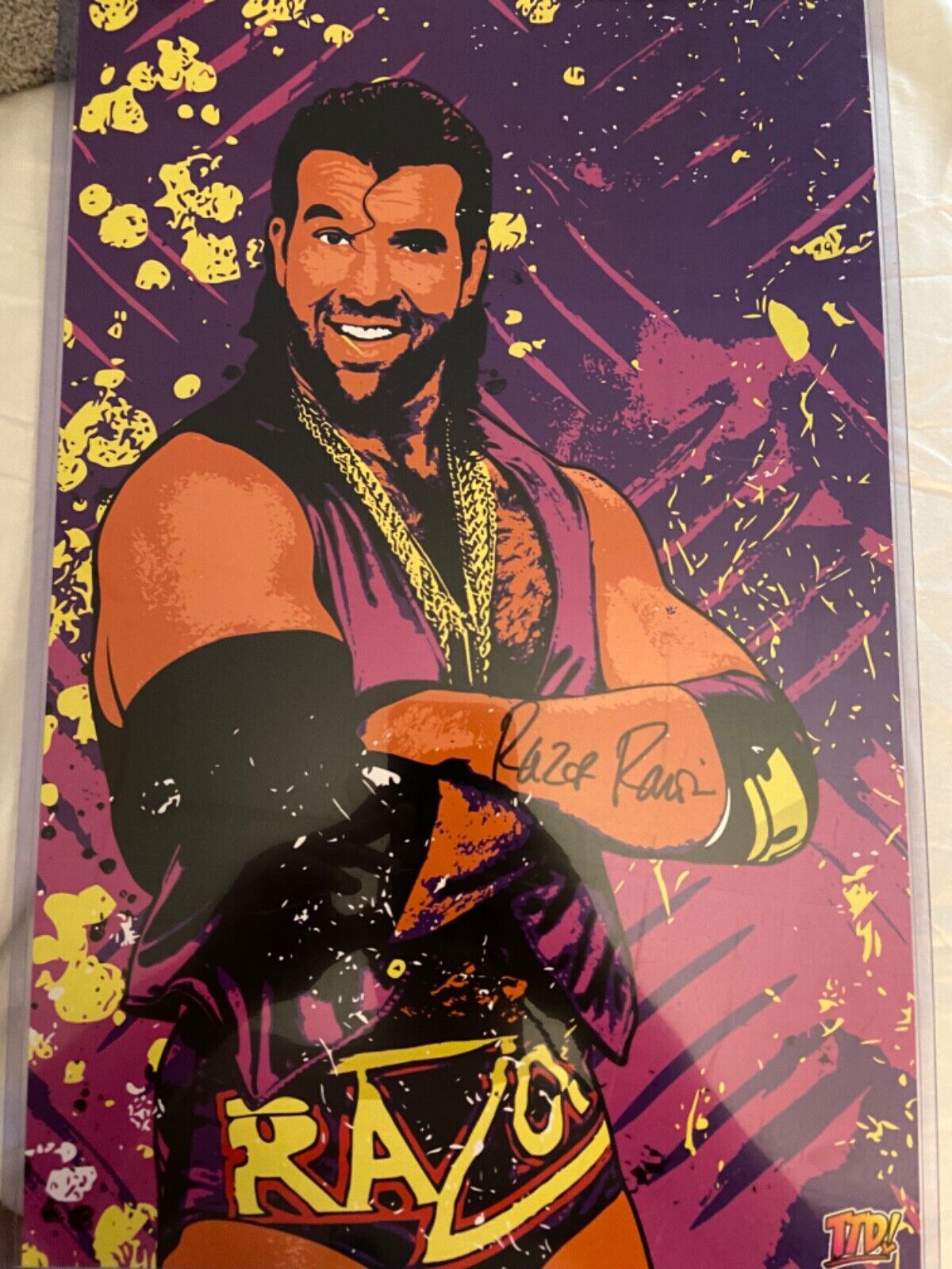 WWE Print Razor Ramon in Ring Poster Wrestling Wall Art -  Portugal