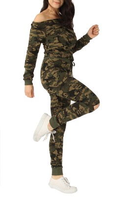 green camo tracksuit