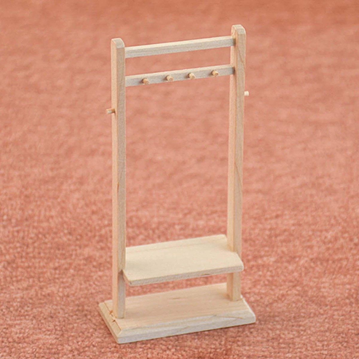 Miniatur Kleiderständer Gold - Puppenhaus Zubehör Für Puppenkleidung | Deko Ständer 15x12cm