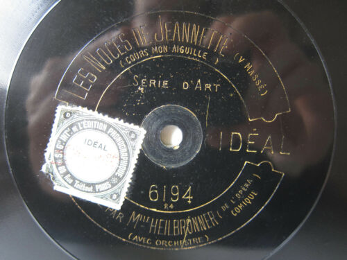 78rpm ROSE HEILBRONNER Soprano & LYSE CHARNY Contralto - DISQUE IDEAL 1913 - Picture 1 of 2