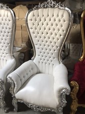 Königssessel silber Weiß