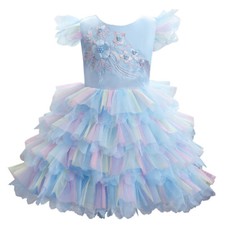 Toddler Girls Flower Kids Tutu Dress Tulle Princess Wedding Party Birthday Gown