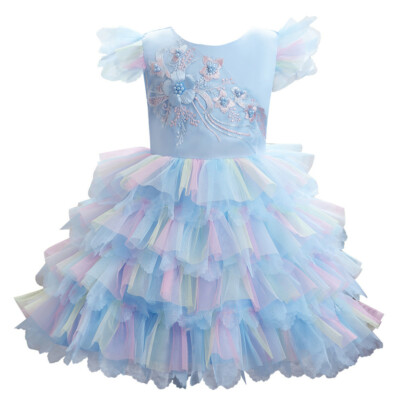 birthday tutu dress toddler Baby girl rainbow tulle dress-first birthday tutu dress-cake smash dress-baby dress with stars-1st birthday outfit-baby gift-rainbow dress