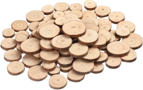 30/150pcs Wood Slices Natural Wood Slices Unfinished Log Wooden Circles for DIY - Picture 4 of 18