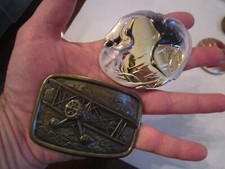 LOT OF 10 BELT BUCKLES - VARIOUS STYLES AND DESIGNS - LOT B - BOX GW