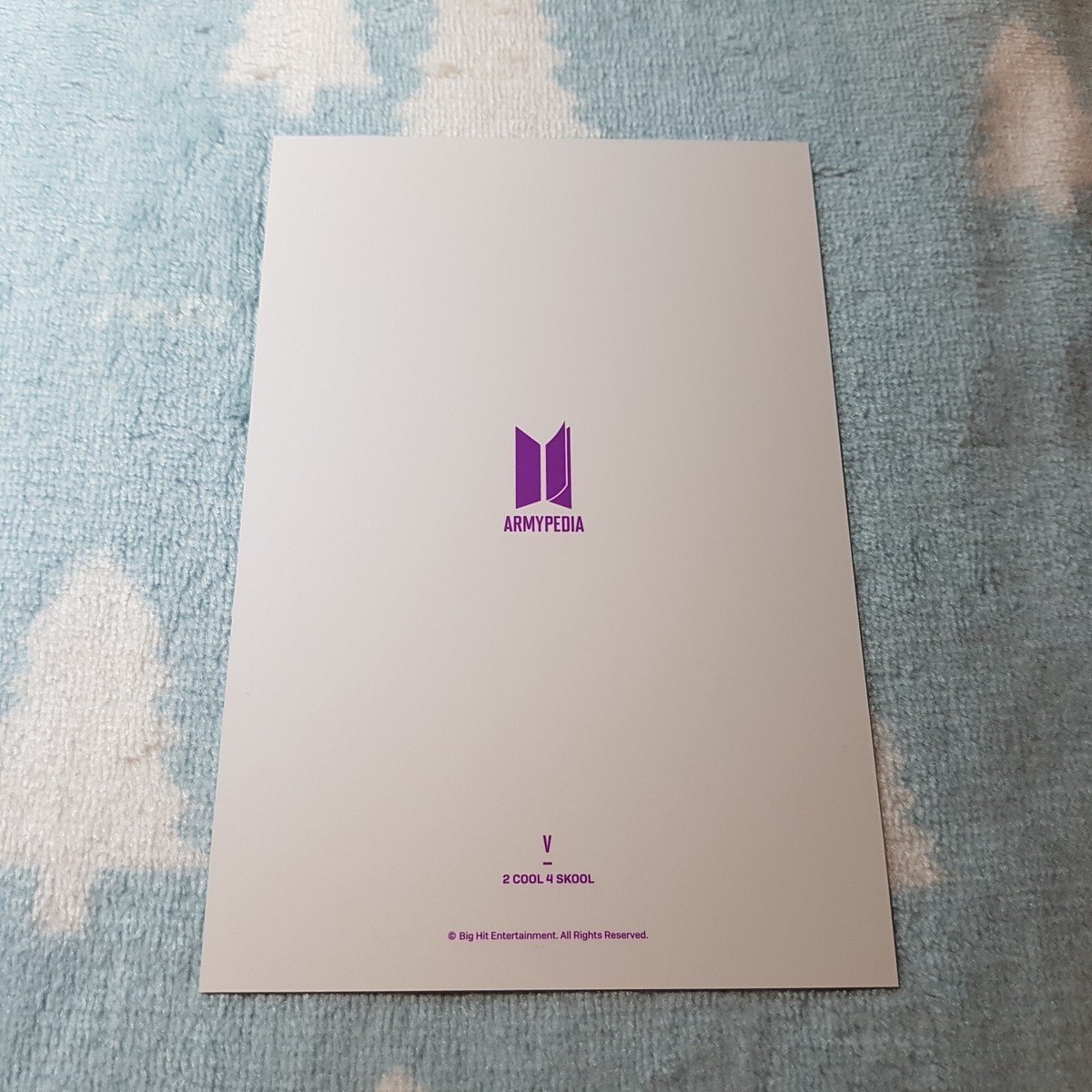 BTS 公式 ARMY PEDIA アミペディア ポストカード 結 ANSWER BTS Bangtan Boys ARMYPEDIA V Taehyung Type-1 Post Card Official K