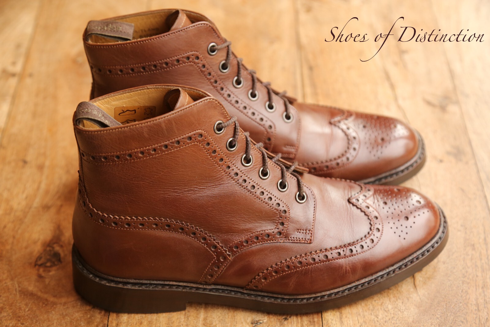 Loake Design Maitland Brown Leather Derby Brogue Boots Men's UK 8 F US 9 EU 42 eBay