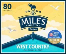 Miles Tea & Coffee 240 West Country Original Tea Bags 250g 3 x 80 0.07 per strip