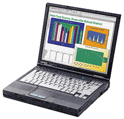 Vintage Compaq Armada E500 20GB FDD CD-ROM Notebook Computer Windows 98