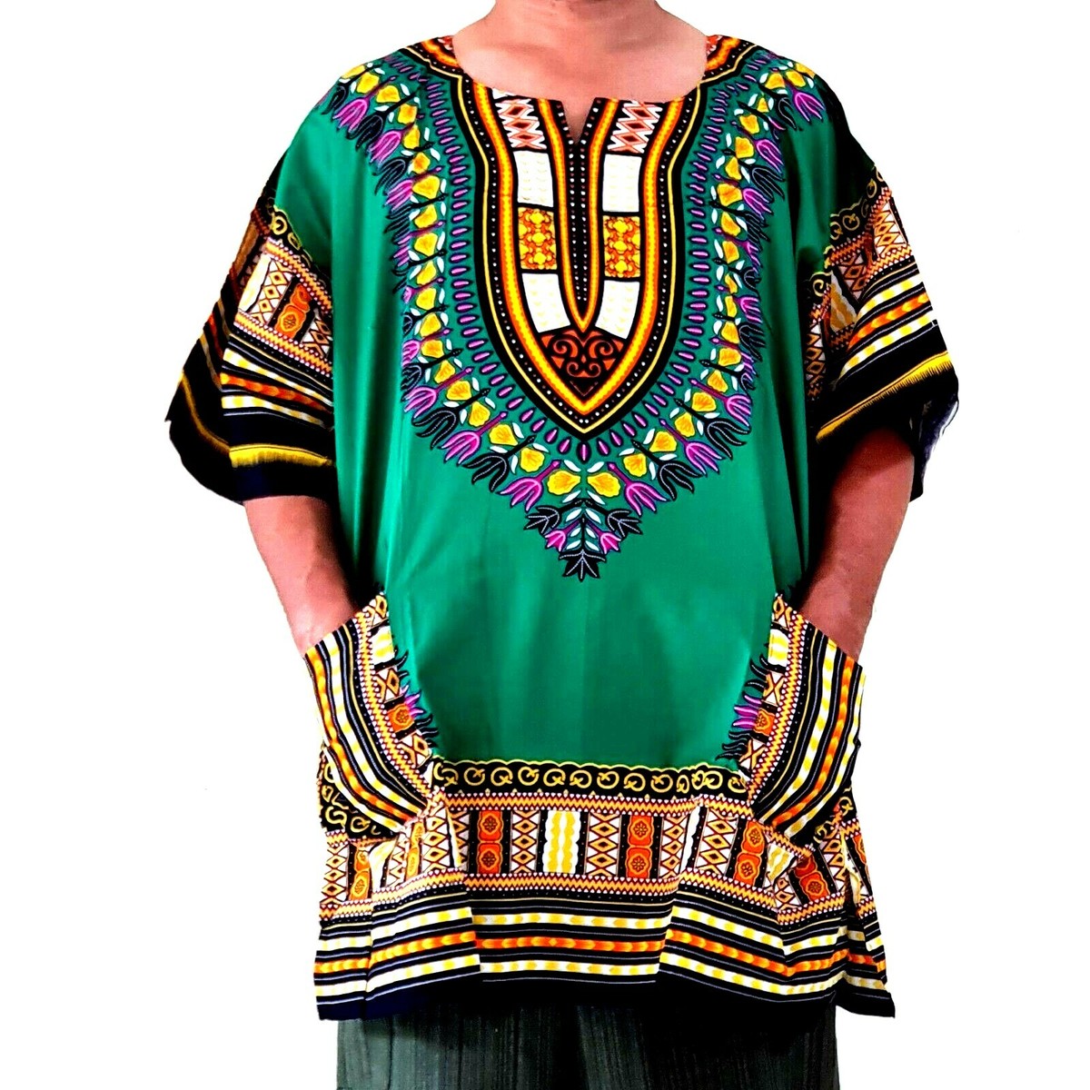 Dashiki Shirt style African Clothing Vintage Caftan Boho
