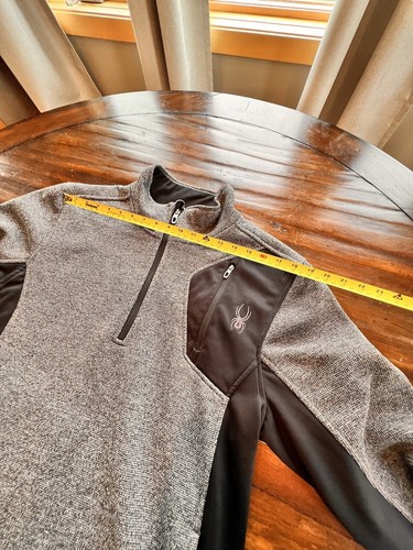 Spyder Raider 1/4 Zip Pullover Sweater Heather Gray - Mens Sz Large - Picture 22 of 24