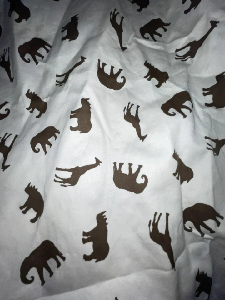 Wendy Bellissimo Sábana Ajustable Cuna Algodón Elefantes Jirafa Safari/Zoológico Foto 2 de 2