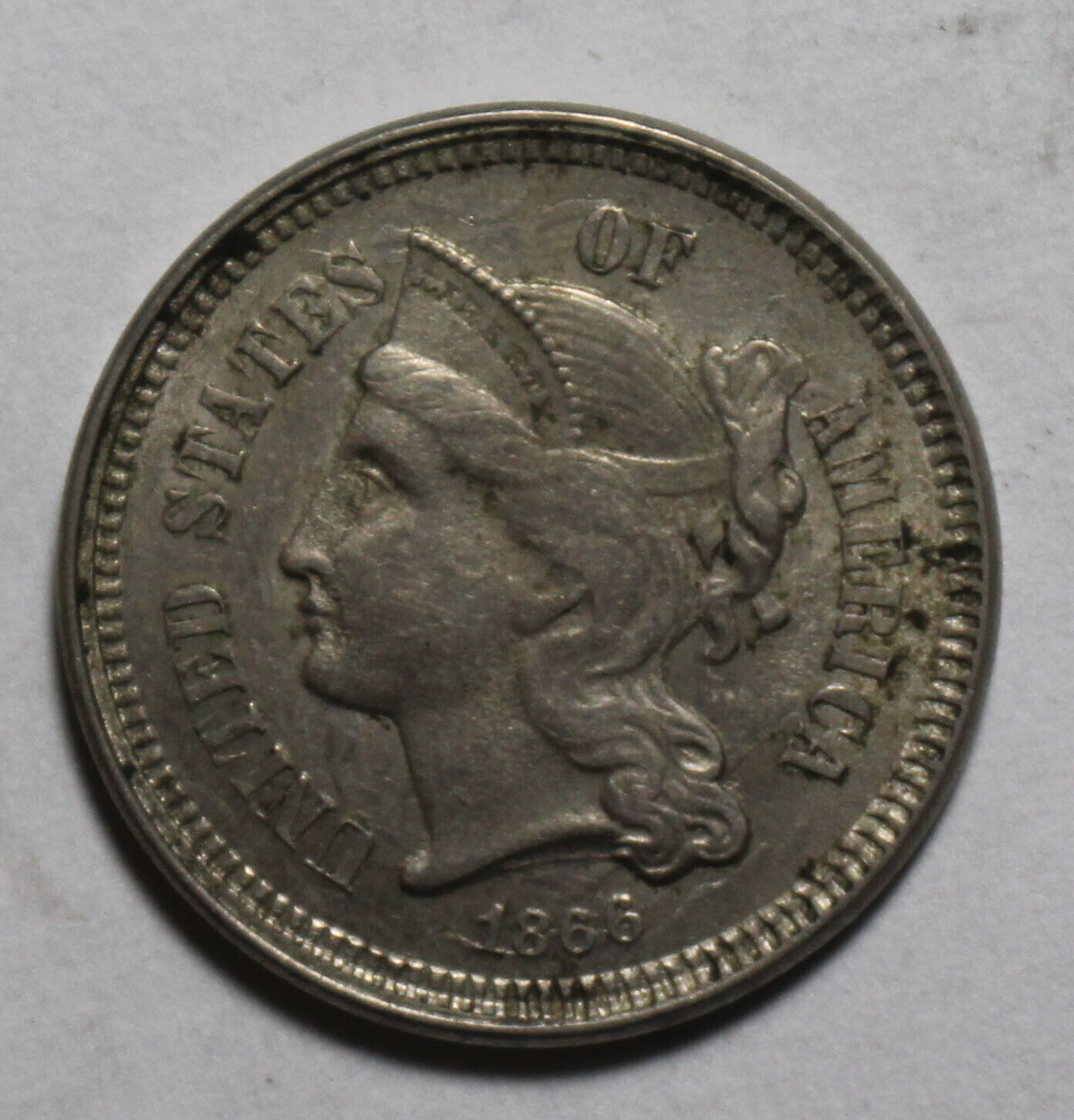 1866 3 Cent Nickel WR1160