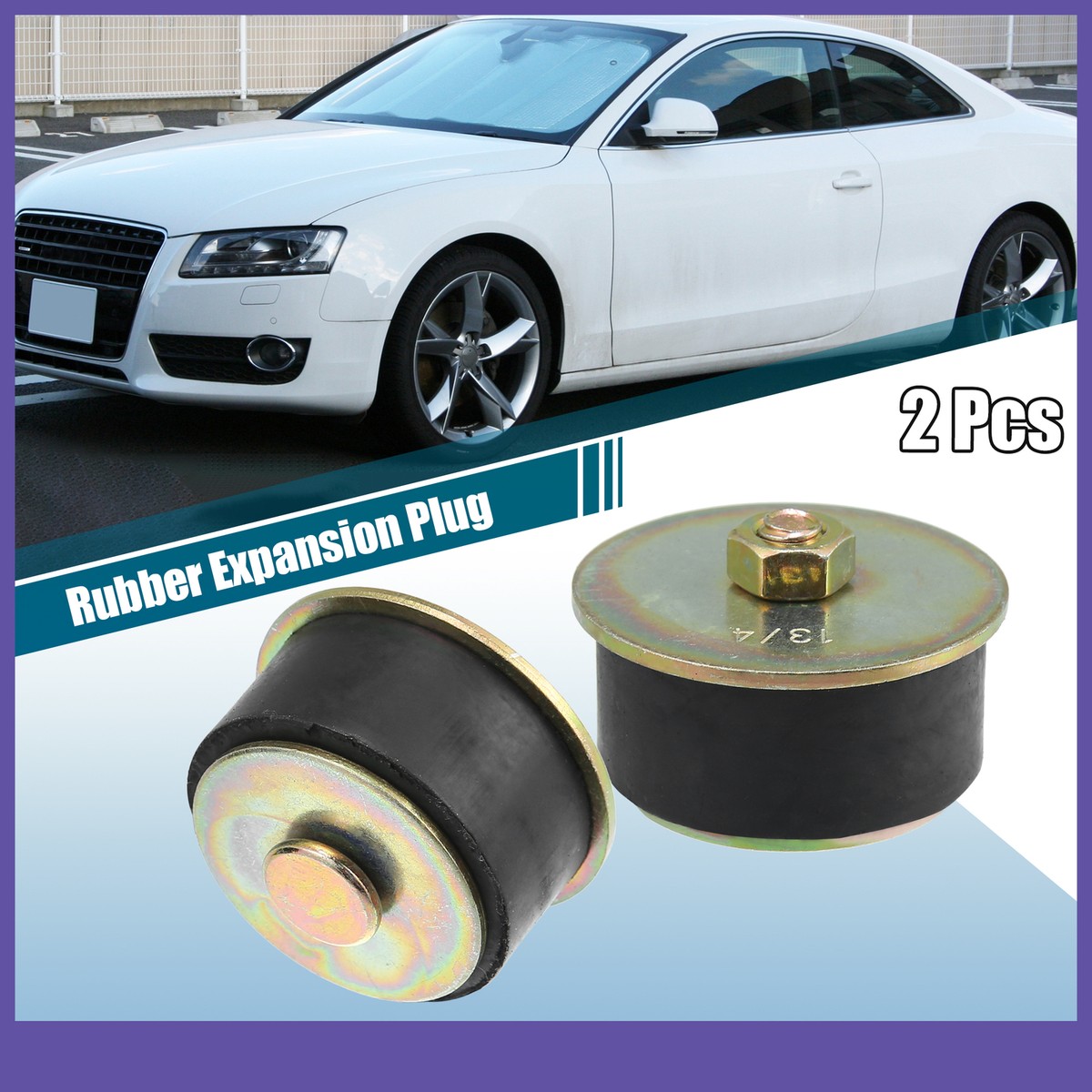 2pcs Rubber Freeze Plug Expansion Plug Fit Hole Size 1-3/4