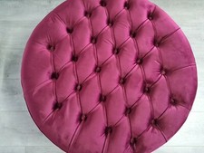 Large Extra Deep Button Pouffe Ottoman Sofa Chesterfield Footstool Coffee Table