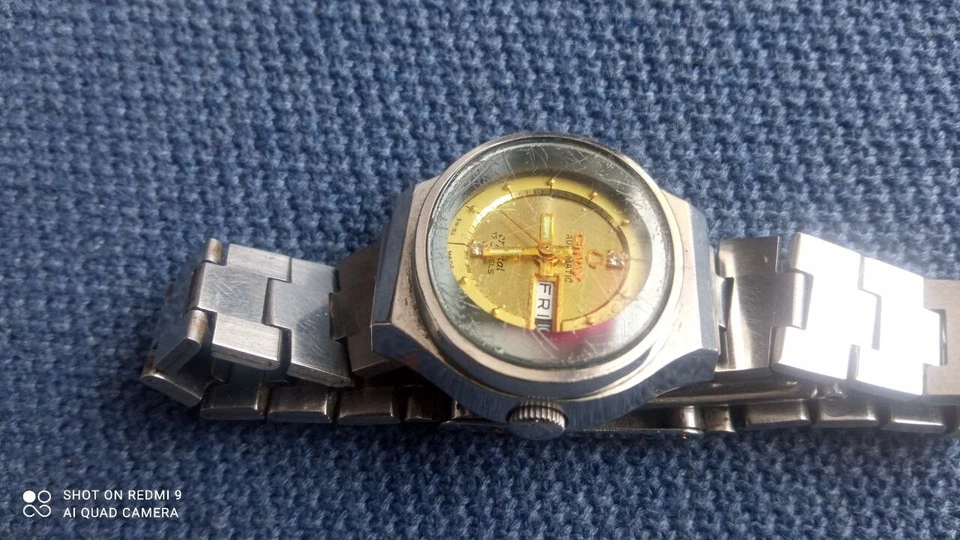 Vintage Omax Crystal Automatic Swiss Made 17j Ladies Watch 27mm - Image 3 of 4