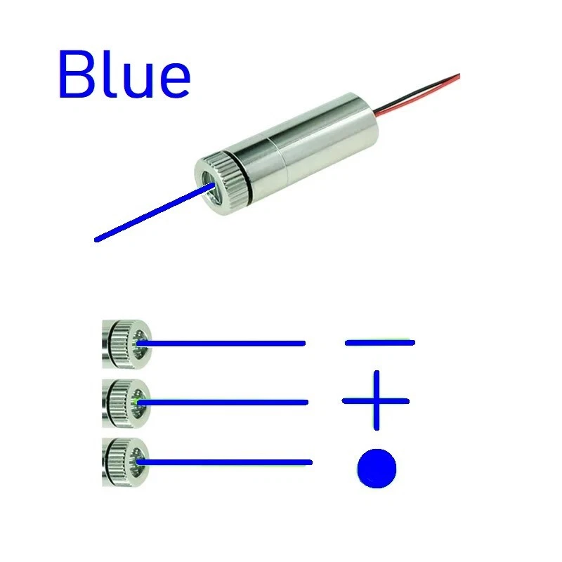 Grün / Blaue Laser Modul mit Positionierer Halter Fokussierbar Punkt/Linie/Kreuz - Bild 4 von 4