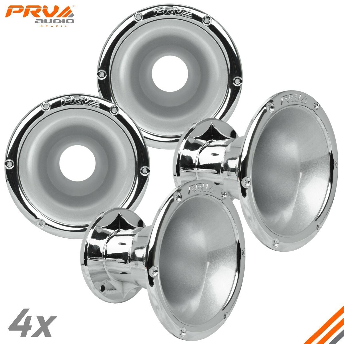 4x PRV Audio WGP14-50 Chrome Silver 2