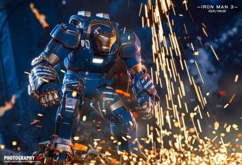 Figura de acción Iron Man Mark38 modelo escala 1/12 súper caja de aleación luz móvil nueva - Imagen 14 de 18