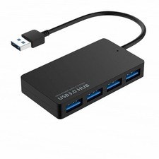4 Port USB 3.0 Hub Cable Power Adapter Splitter Multiple Extender for Laptop Lot