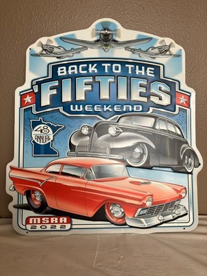 MSRA Back to the Fifties Weekend 2022 48th Annual Event Sign- Good Condition