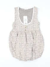 Abito donna Zara beige senza maniche orlo a bolla taglia L