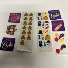 Vintage 1979 1983 Original TEDDY BEAR Costume Fruit Stickers Mrs Grossmans