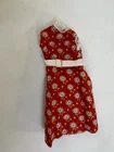 Vintage Barbie Clone Red Daisy Dress White Belt Mod Doll Clothes