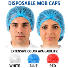 Disposable Bouffant Caps Hair Nets MobCap Catering Medical Protective Head Cover