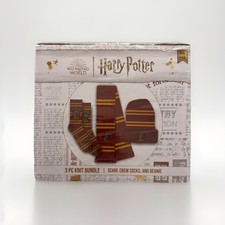 Harry Potter Gryffindor 3pc Winter Scarf, Beanie Socks Gift Set