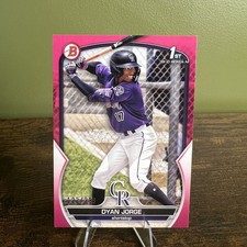 2023 Bowman Chrome Dyan Jorge Fuchsia Refractor 1st Prospect /199 RC