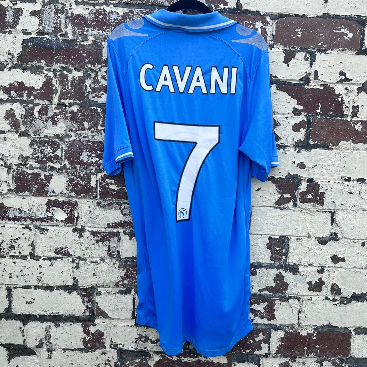 Maillot Football Naples Cavani N°7 – Macron Third 2010-2011, Taille L (Avec Autographe ?)
