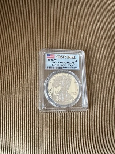 2021-W Proof $1 Type 1 American Silver Eagle Congratulations Set PCGS PR70DCAM