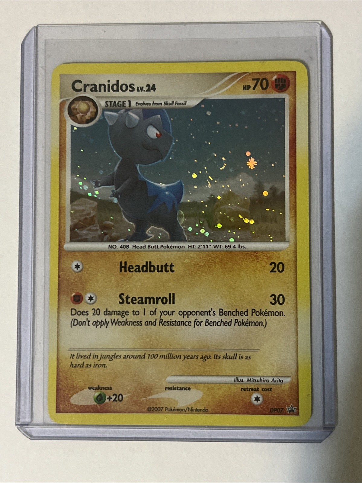 Cranidos LV.24 DP07 Holo Black Star Promo Pokemon Card NM