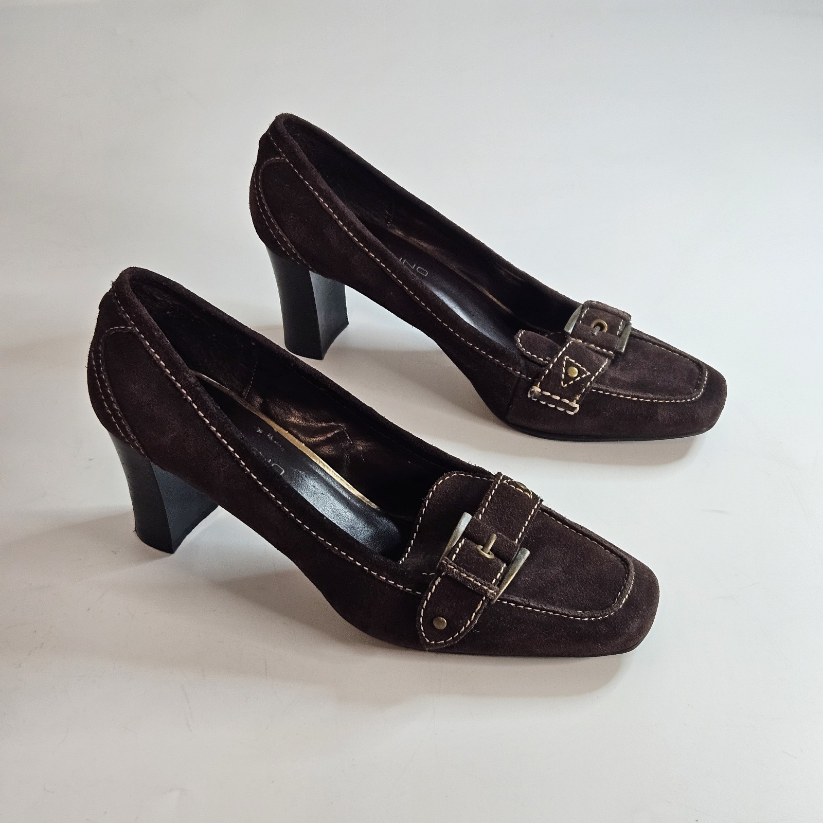 BANDOLINO Chocolate Brown Suede Heels Women Size 10