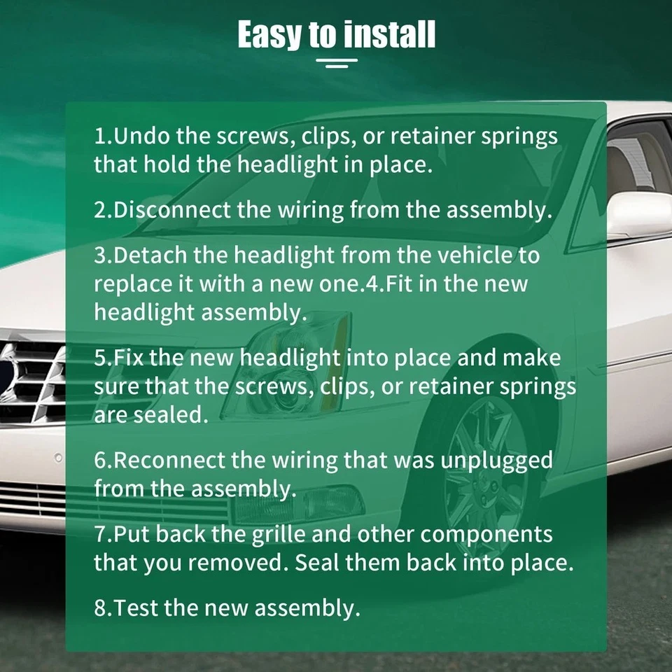 For Cadillac DTS w/HID Xenon 2006-2011 Projector Headlights Assembly Left+Right Foto 2 de 4