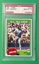 1981 TOPPS MIKE SCHMIDT #540 PSA 10 GEM MINT PHILLIES