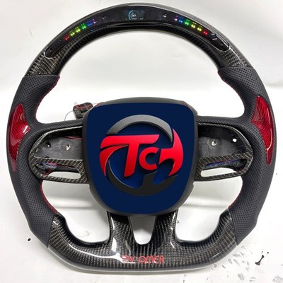 Dodge Charger Hellcat Carbon Fiber Steering Wheel for Challenger SRT Redeye Dayt
