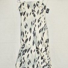 NEW Express Women Slip Dress Cheetah Square Neck Polyester Multicolor Size S