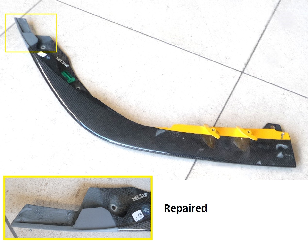 20-23 Ferrari F8 Tributo Spider Front Left Lateral Aero Flick Spoiler 890505 OEM