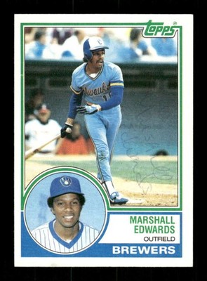 1983 Topps #582 Marshall Edwards signed autograph  dec'd, lighter ballpoint EAA1