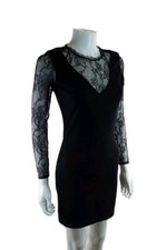 Zara Trafaluc Black Laced Dress NEW Party Size Small Mex 26 Viscose Mix
